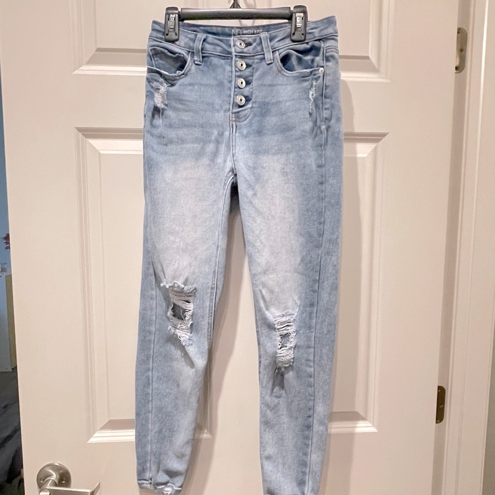 NOBO High-Rise Skinny Distressed Jeans